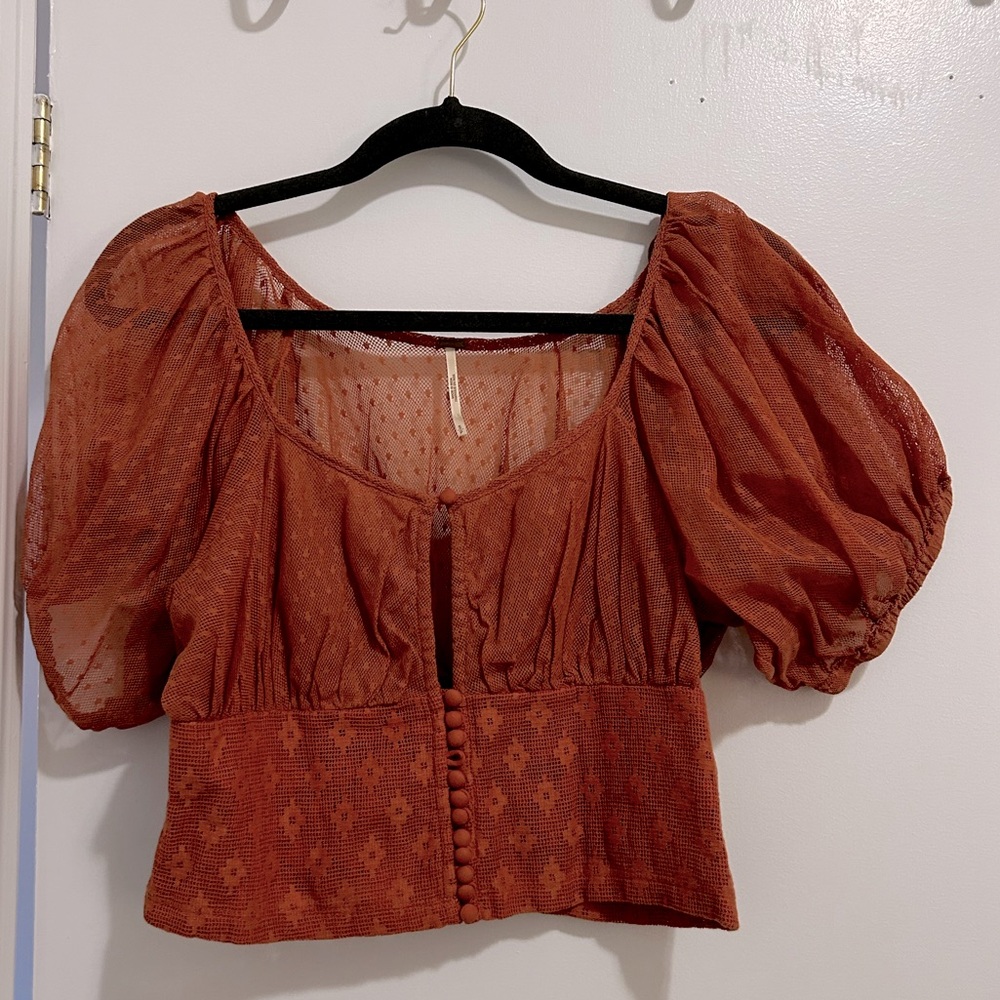Burnt orange crop top (Free People)